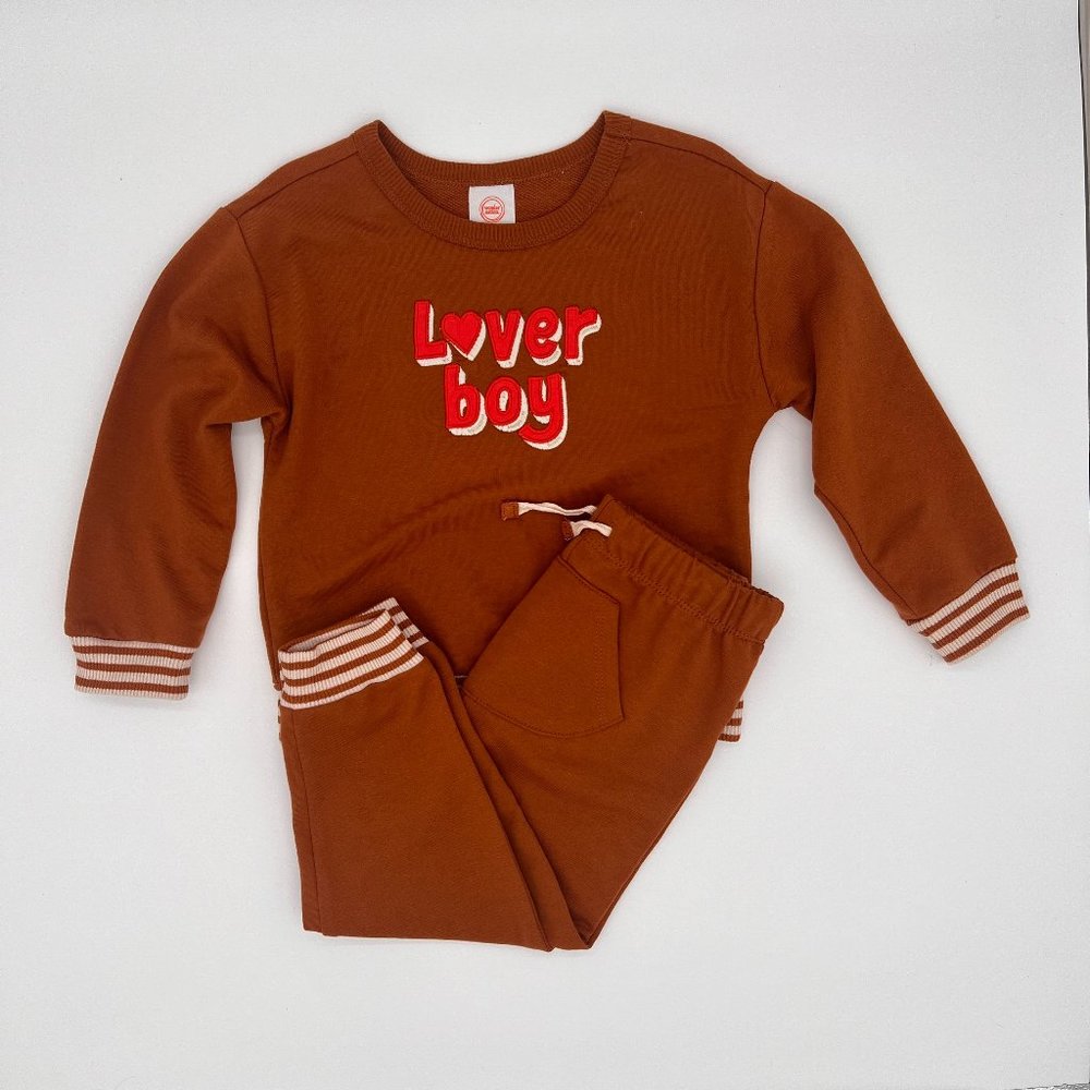 NWT 🥀 4T Wonder Nation Valentine's Lover Boy Pajama Set